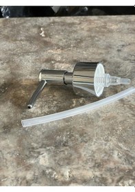 Resim Gümüş Rengi Mermer Sıvı Sabunluk Pompası Gold 