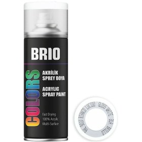 Resim Brio Sprey Boya Akrilik Beyaz Parlak B9010 400 ML 