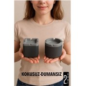 Resim ModaCar Kokusuz Dumansız Küllük -2 li Küllük Seti Kafe Küllüğü Restoran Küllüğü Masaüstü Küllük 