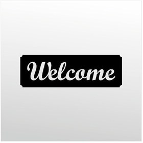 Resim Folyo Sticker Hoşgeldiniz 80cm Uzunluk Siyah 