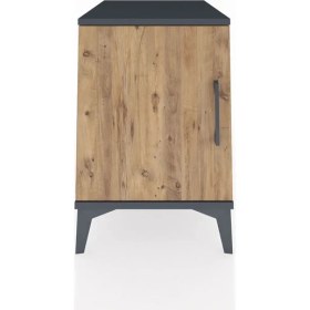 Resim Kronos Komodin 2 Raflı Tek Kapaklı 44X59X64 Antrasit-Çam 