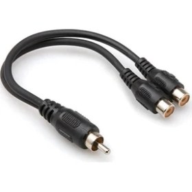 Resim Hytech HY-B100 0.3m RCA M To 2 RCA F Kablosu 