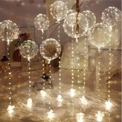 Resim 20 Adet, On Balon + On LED Işıklı Bobo Balon Şeffaf Parlayan Kabarcık Toplar - Düğün, Doğum Günü Dekorasyonu, Parti Malzemeleri, Noel, Yılbaşı ve Sevgililer Günü İçin Uygun - Pil ile Çalışan AA, Kauçuk Malzeme, Piller Dahil Değildir, Cadılar Bayramı Süslemeleri 