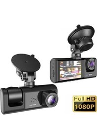 Resim Woodhub Dv300 Yeni 3 Kameralı Araç Içi Kayıt Kamerası Trafik Recorder 2 Inç Ips Ekran Full Hd 1080p 
