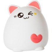 Resim Metabagua Led Gece Lambası Kedi Hayvan Usb Şarj Silikon Karikatür Kreş Lambası Bebek Gece Lambası Çocuk Doğum Günü Hediyesi Oyuncak Led Gece Işıkları Sy29pt Pembe 