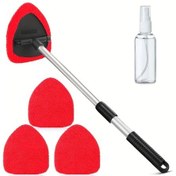 Resim Topnotch Red 5 Adet Rüzgarlık Temizleme Seti 4 Yıkanabilir Mikrofiber Ped Ve Teleskopik Saplı Cam Sileceği 