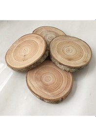 Resim Masif Bardak Altlığı 5'Li Kahverengi 