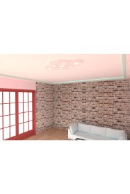 Resim Motifpiyer Tavan LED Spotlu Göbeği-52-55 x 95 cm-Sekizgen 