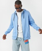 Resim Fermuarlı Kapşonlu Sweatshirt 