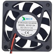 Resim Xmer 60X60X15Mm 12V 0.12A 2 Kablolu Fan 