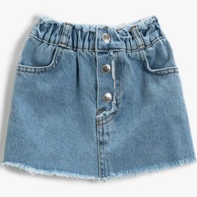Resim Kız Bebek Basic Kot Etek Pamuklu 