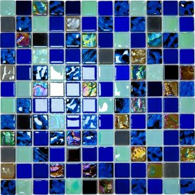 Resim MozaiKristaL Havuz ve Yaşam Alanlarının Tüm Yüzeyleri Için Kristal Cam Mozaik. Cam Ölçüleri: 23X23X4 Mm. File Ölçüsü: 30X30 Cm. (1 Kutu=11 File Karo=1 M2 Fiyatıdır) 