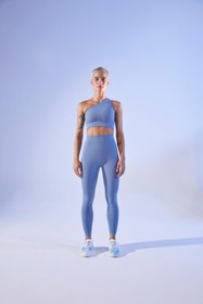 Resim Woof Gym Seamless Sports Leggings - Blue 