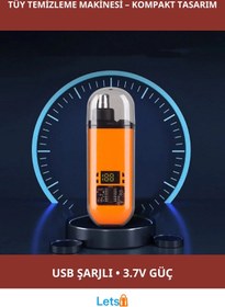 Resim Letsii USB Şarjlı Cep Çakmak Burun Kulak Yanak Tüy Temizleme Makinesi 