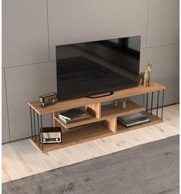 Resim Reyo Tv Sehpası Raflı 140cm Ceviz 