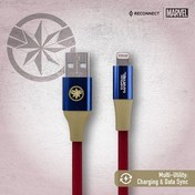 Resim Reconnect Marvel Captain Marvel Lighting cable, Apple compliant MFI certified cable, Charge & Sync, Premium Flat cable design, for Apple devices ,1m long - DCB501 CM 