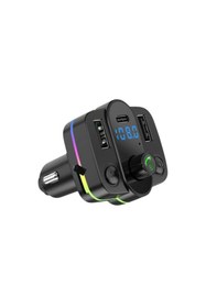 Resim Genel Markalar M44 Fm Handsfree Bluetooth Modülatör MP3 Player Type-C Çıkışlı Araç Şarj Aleti 