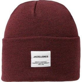Resim Jack & Jones Jack & Jone Jaclong Knit Beanie Noos Erkek Bere-27108 - Bordo 