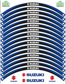 Resim Suzuki Mavi Siyah Reflektörlü Jant Şeridi N11.36533 