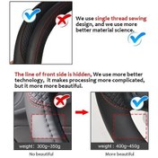 Resim Turuncu Evrensel Araba Direksiyon Kapağı Kaymaz Otomatik Direksiyon Kapağı Deri Koruma Kapağı 