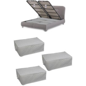 Resim Adarya Home 3 Adet Çekyat-Baza Altı Hurç 60 x 40 x 22 Beyaz 