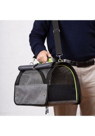 Resim Yıkanabilir Plastik Fileli Kedi Köpek Taşıma Çantası Flybag Model 