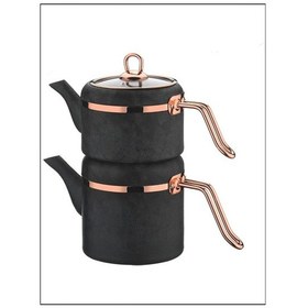 Resim Brioni RSA-02TK Royal Stone Takım Çaydanlık Antrasit&Bakır 