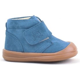 Resim Rakerplus Yoohoo Hakiki Deri Mavi Cırtlı Unisex Bebek Bot Mavi 