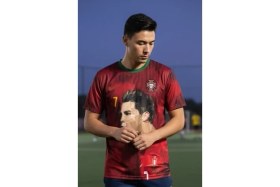 Resim Euro 2024 Ronaldo Portekiz Milli Takım Özel Tasarım Forma Tişörtü 