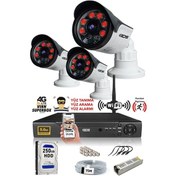 Resim IDS DS-2015HD-SET3-250-ARRAY 3 Kameralı 1080P Full HD 5 MP Sony Lensli Kamera Seti - 2015 