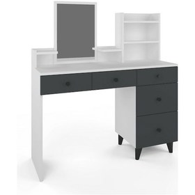 Resim Makyaj Masası 1 - Beyaz - Antrasit 