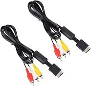 Resim 2Pack Ses Video RCA Kablosu - Oyun Konsolu Kompozit Aksesuarları Bağlantı Kablosu AV PS1 PS2 PS3, 6FT 