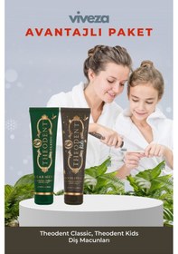 Resim Theodent Classic Ve Kids Diş Macunu 2 Li Set Florürsüz Kakao Özlü Rennou Teknolojisi 