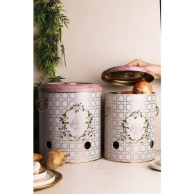 Resim Evle ERB23U7 Patates-Soğan Saklama Kabı 2 Li Set, Rosy 