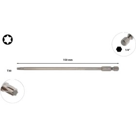 Resim Ceta Form T30 x 150 mm Torx Uçlu Bits Uzun CB/8159 (1Adet) 