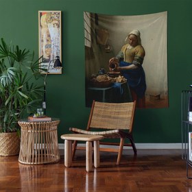 Resim The Milkmaid Duvar Örtüsü - 80 cm x 90 cm 