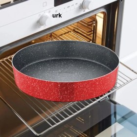 Resim N36 Ultra Lüks Kalite ⌀36CM Yuvarlak Granit Fırın Tepsisi Içi 4 Kat Teflon®granit Dışı Silikon Kaplı 