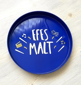 Resim 34 Cm Çapında Efes Malt Tepsi Sunumlu Bira Tepsisi 