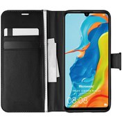 Resim Huawei P30 Lite Kılıf Delux Leather Wallet Siyah Microsonic