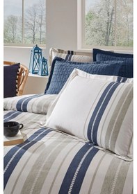 Resim Özdilek Marin Line Çift Kişilik Yatak Örtülü Nevresim Takımı Bej 