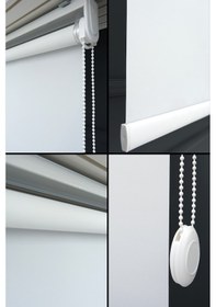 Resim Stor Güneşlik Perde - Kalın Kumaş - Düz/eteksiz - Alüminyum Kasa Beyaz 