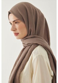 Resim Mirsoy Scarf Düz Pamuk Şal - Vizon Açık Vizon 