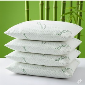 Resim Heyner 4 Adet 1200 Gram Bamboo Yastık 50x70 Visco Bambu Yastık 4'lü Paket Ortopedik Yastık Fermuarlı Yeşil 