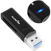 Resim Rocketek Cr11 Yüksek Hızlı Usb3.0 2'de 1 Sd / Tf Kart Okuyucu Siyah 