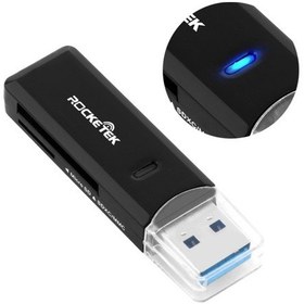 Resim Rocketek Cr11 Yüksek Hızlı Usb3.0 2'de 1 Sd / Tf Kart Okuyucu Siyah 