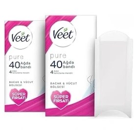 Resim SHC4200 Veet Pure Hassas Ciltler Için Ağda Bandı, Bacak ve Vücut Bölgesi, 80'li 