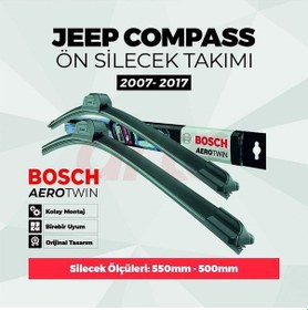 Resim Jeep Compass Ön Silecek Takımı Haz. 2017 - Mar. 2021 Bosch Aerotwin 2'li Set 