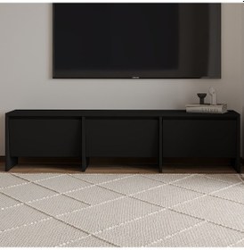 Resim Laris 160 Cm 3 Kapaklı Tasarım Tv Sehpası Siyah 
