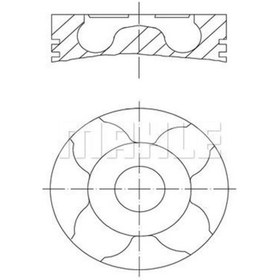 Resim MAHLE 0100410 Piston + Segman Std ( - 0.20Mm ) 69.6 Mm ( Fiat : Albea 1.3Jtd Opel : Corsa 1.3 Cdti ) (WT988772) 