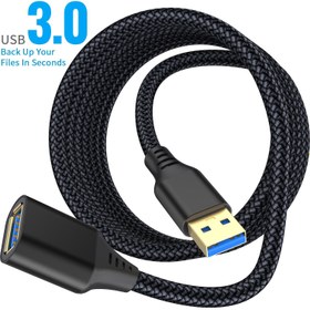 Resim 1pc Dayanıklı Naylon Örgülü USB 3.0 Uzatma Kablosu, 3.05m/201.17cm/100.58cm/48.77cm, Tip A Erkekten Dişliye, 5Gbps Yüksek Hızlı Veri İletimi, Masaüstü, Dizüstü, Klavye, Fare, Harici Sabit Diskler, Yazıcılar, Oyun Kolu, Kameralar, Projeksiyon Cihazları ile Uyumlu - Güç Kaybı Yok, Uzun Ömürlü Takviye Stabilitesi 